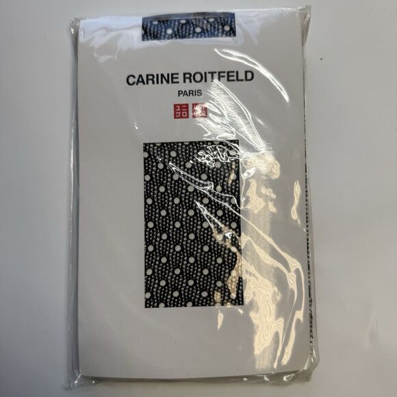 Uniqlo Carine Roitfeld Paris Black Circle Fishnet Stocking Tights Sz S/M New - Picture 2 of 5